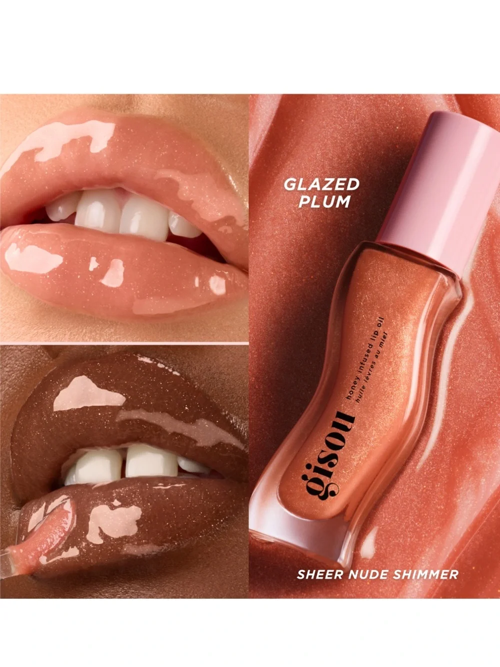 *BRAND NEW* Gisou Honey Infused Lip Oil in Glazed Plum